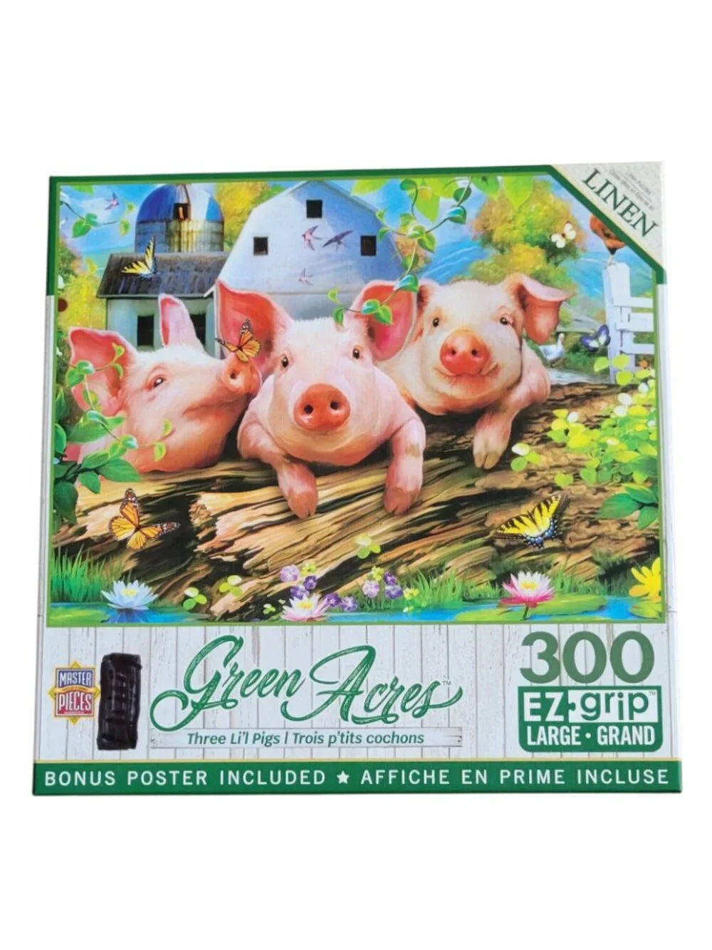 Lot of 4 MasterPieces Green Acres & Family Time EZ Grip Jigsaw Puzzles